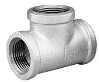 150# Black and Galvanized Malleable Iron Pipe Tee Fittings