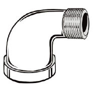 3/8 Inch (in) Size Lead Free Chrome Plated Brass Street Elbow 90 Degree Fitting