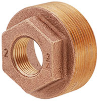 1/4 x 1/8 to 4 x 3-1/2 Inch (in) Size Domestic Lead Free Brass Pipe Bushing Fitting