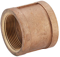 1/8 to 6 Inch (in) Size Domestic Lead Free Brass Pipe Coupling