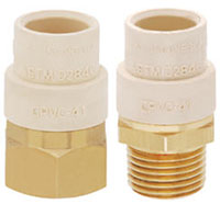 Lead Free Chlorinated Polyvinyl Chloride (CPVC) Brass Adapter Fittings