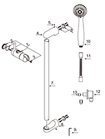 Slide Bar Shower Systems - 3