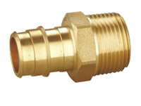 Lead Free Brass F1960 Cross-Linked Polyethylene (PEX) x Iron Pipe (IP) Male Cold Expansion Adapter Fitting
