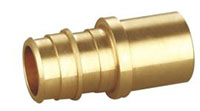 Lead Free Brass Sweat x F1960 Cross-Linked Polyethylene (PEX) Cold Expansion Adapter Fitting