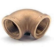 1/8 to 6 Inch (in) Size Domestic 90 Degree Lead Free Brass Pipe Elbow