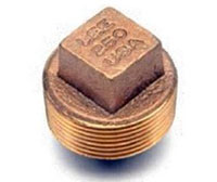 3/8 to 4 Inch (in) Size Domestic Solid and Lead Free Brass Pipe Plug