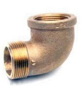 1/8 to 3 Inch (in) Size Domestic 90 Degree Lead Free Brass Street Pipe Elbow