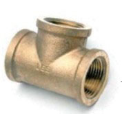 1/8 to 4 x 2 Inch (in) Size Domestic Lead Free Brass Pipe Tee Fitting