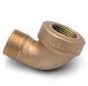 1 to 1-1/2 Inch (in) Size Domestic 90 Degree Lead Free Brass XH Street Pipe Elbow
