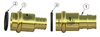 Lead Free Brass Press x PEX Adapter Fittings - 2