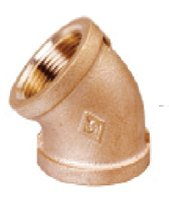 1/8 to 4 Inch (in) Size 45 Degree Lead Free Brass Pipe Elbow
