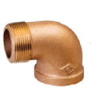 1/8 to 3 Inch (in) Size 90 Degree Lead Free Brass Street Pipe Elbow