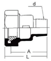 445 Series Malleable Compression Male Adapter Fittings - 2