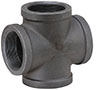 150# Black and Galvanized Malleable Iron Pipe Cross Fittings